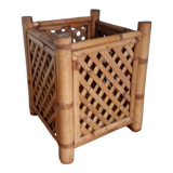 Cache pot large square bamboo