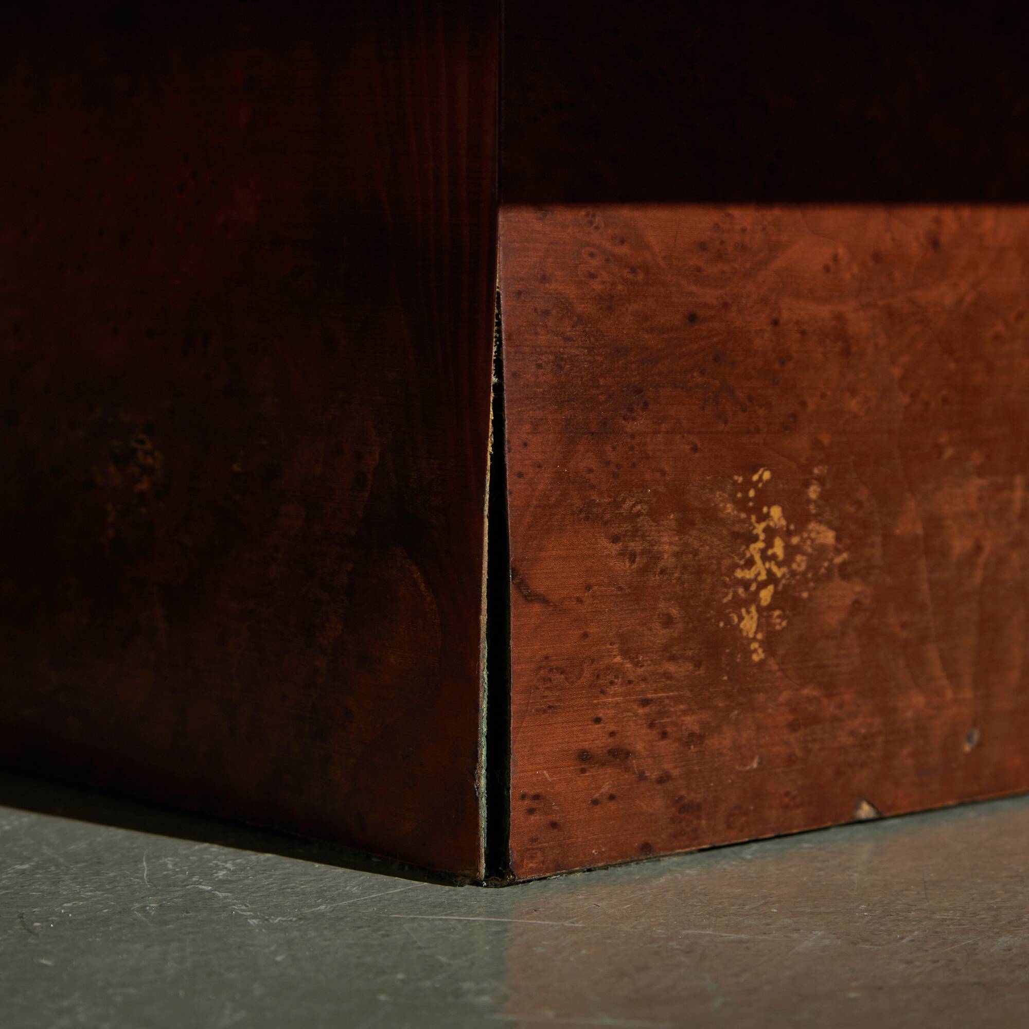 Low Square Coffee Table with Hexagon Patterns