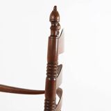 Antique wooden armchair with cane seat, France ca. 1900