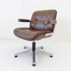 Martin Stoll brown leather office chair by Karl Dittert