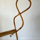 Wicker and bamboo crib 1930s 1940s