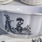 Salins earthenware table service model Chantal, 55 pieces.