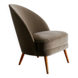Swedish Sculptural Wooden Asymmetrical Armchair by Arne Norell, 1950s