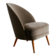 Fauteuil asymétrique en bois sculpté suédois par Arne Norell, années 1950