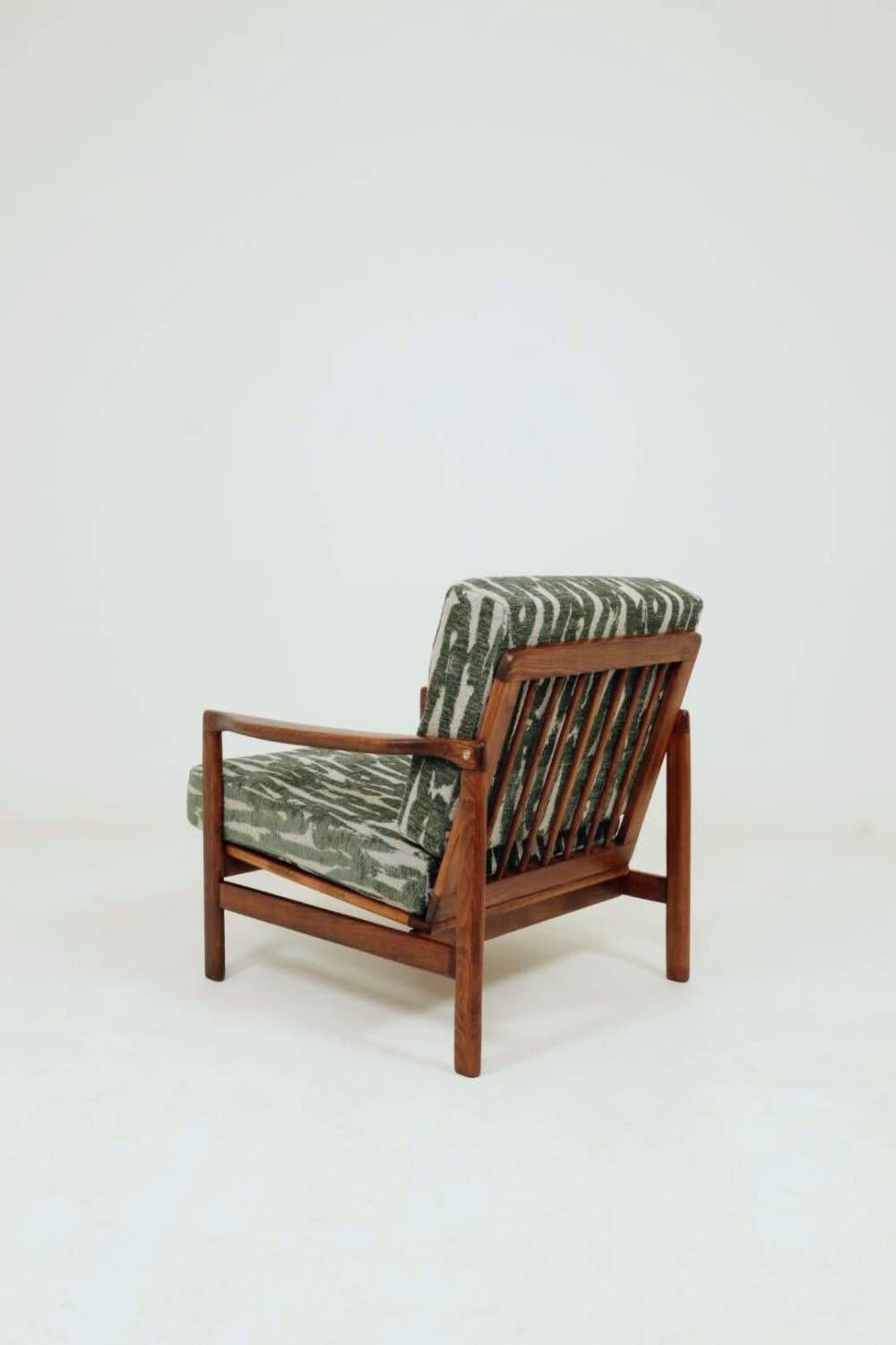 Vintage Armchair Green Cushions Classic Design