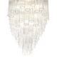 Elegant Italian Murano Glass Chandelier with Clear Tronchi Elements