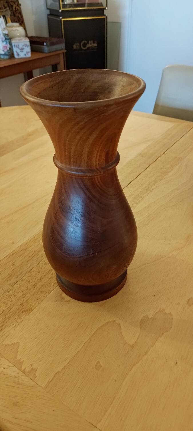Wooden vase