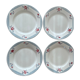 4 flat plates digoin & sarreguemines model "yves"