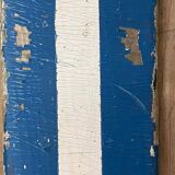 Old Pair of Vintage Blue & White Wooden Skis Mountain Chalet Decor - 218 cm