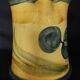 Vintage earthenware pitcher with a glossy finish, signature to be identified, 20th-century ceramics.