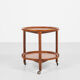 Midcentury danish trolley with 2 serving trays in teak 1960s