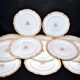 Paris porcelain set of 12 plates, dish and sauce boat, antique tableware with monogram BA.