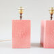 Pink Italian table lamps, 1970s.