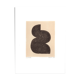 One-design painting on dated and signed paper without frame