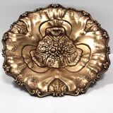 Chiseled and Embossed Cast Bronze Centerpiece / Bowl, Italy
