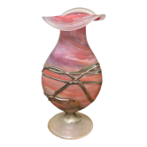 Lampe en pâte de verre et bronze signée Floréa Silviu