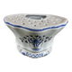Handcrafted earthenware bouquet from the Monasteries of Bethlehem, blue decor