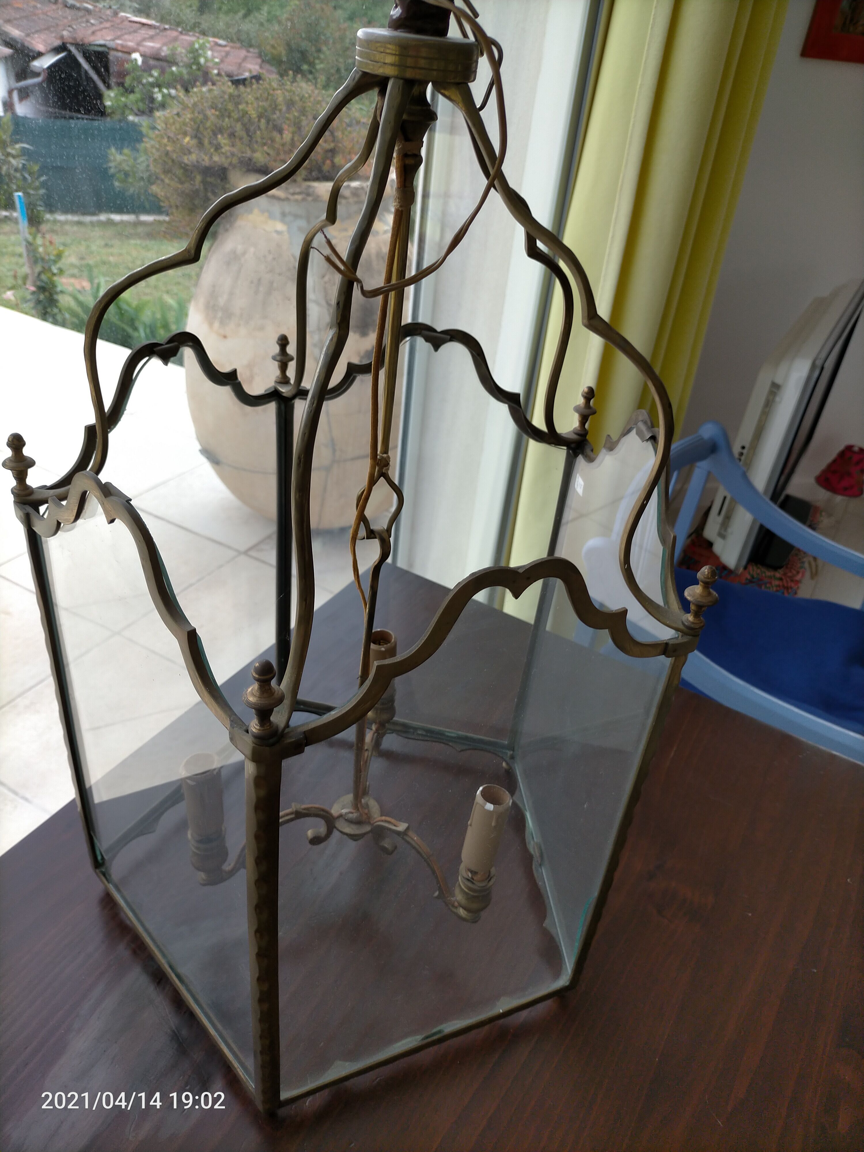 Antique lantern chandelier