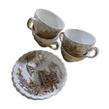 4 cups coffee with Johnson bros saucers