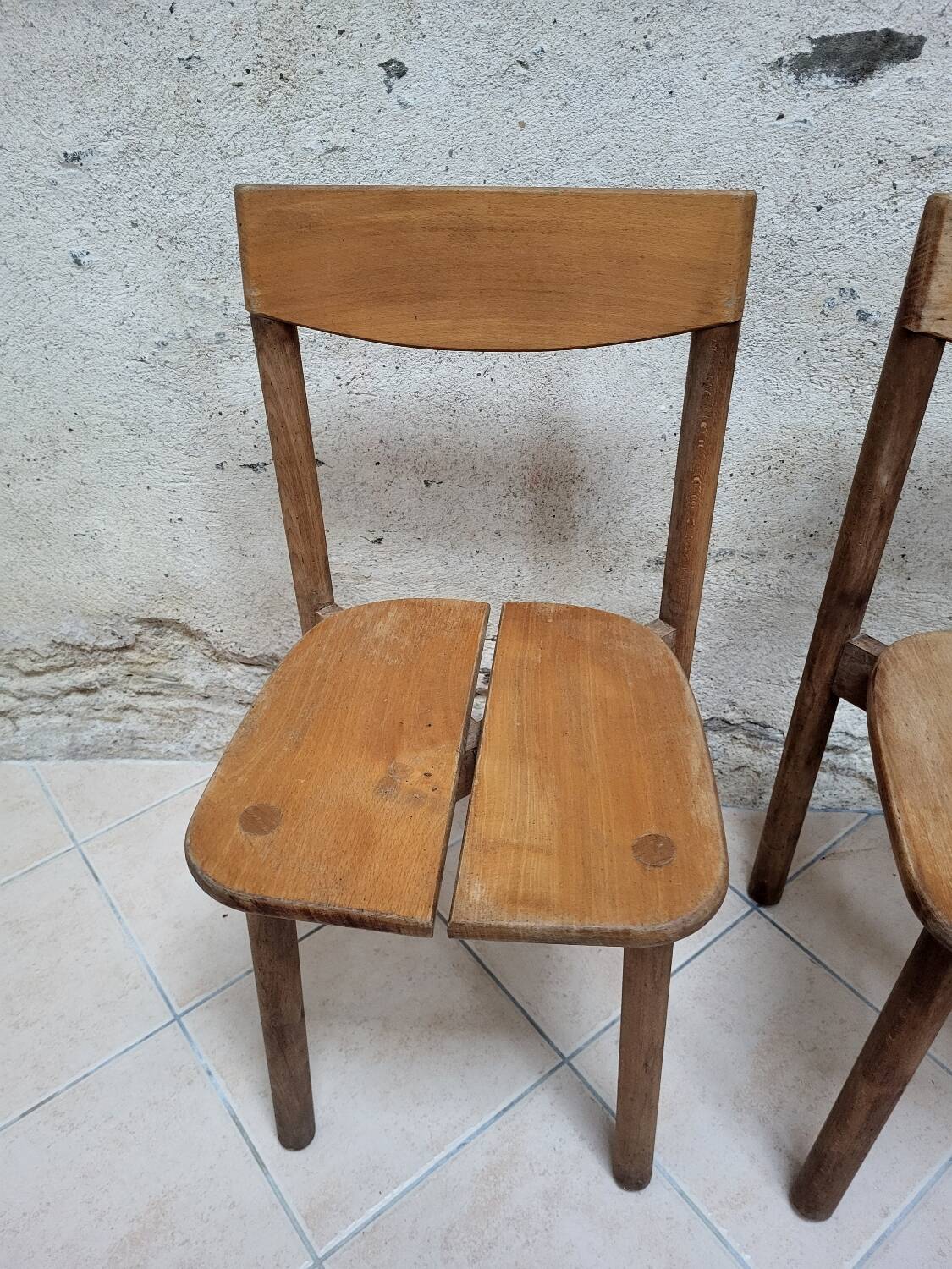 Paire de chaises grain de café
