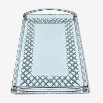 Vintage art deco-style mirror tray