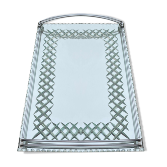 Vintage art deco-style mirror tray