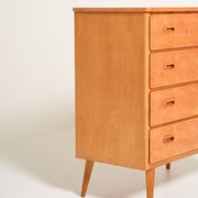 Commode en bouleau scandinave, années 1950-1960