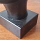Art deco African woman bust plaster statuette signed Andre C registered