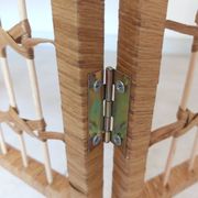 paravent osier, rotin, 5 panneaux