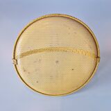 Yellow perforated metal bonbonniere by Mathieu Matégot, France 1950's