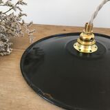 Suspension in black & white enamelled sheet metal