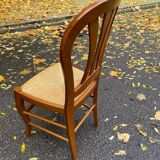 Chaise en bois massif paillées Louis Philippe