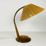 Vintage teak and rattan table lamp by Temde, circa 1970