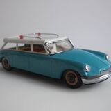 Vintage tin model car, Citroën DS station wagon, 1960s.