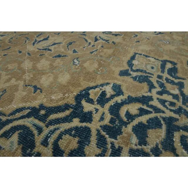 1970s Vintage Persian Handmade Wool Cotton Orange Area Rug 300x403