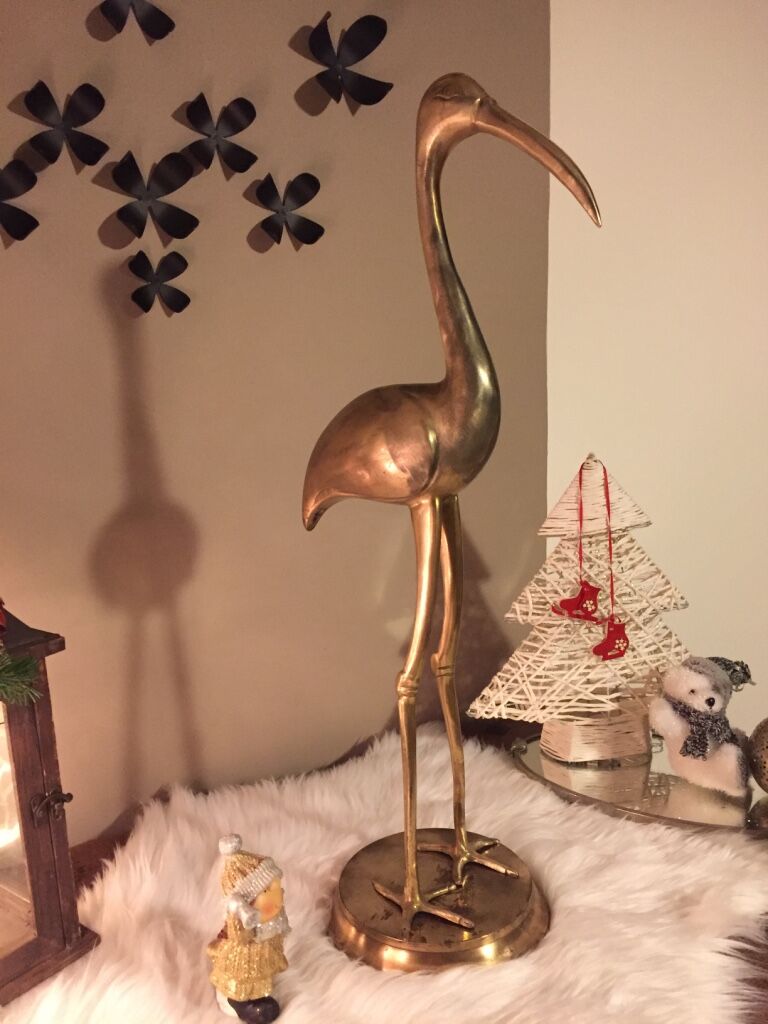 Ibis in brass 69cm vintage