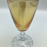 5 verre à pieds vintage multicolore
