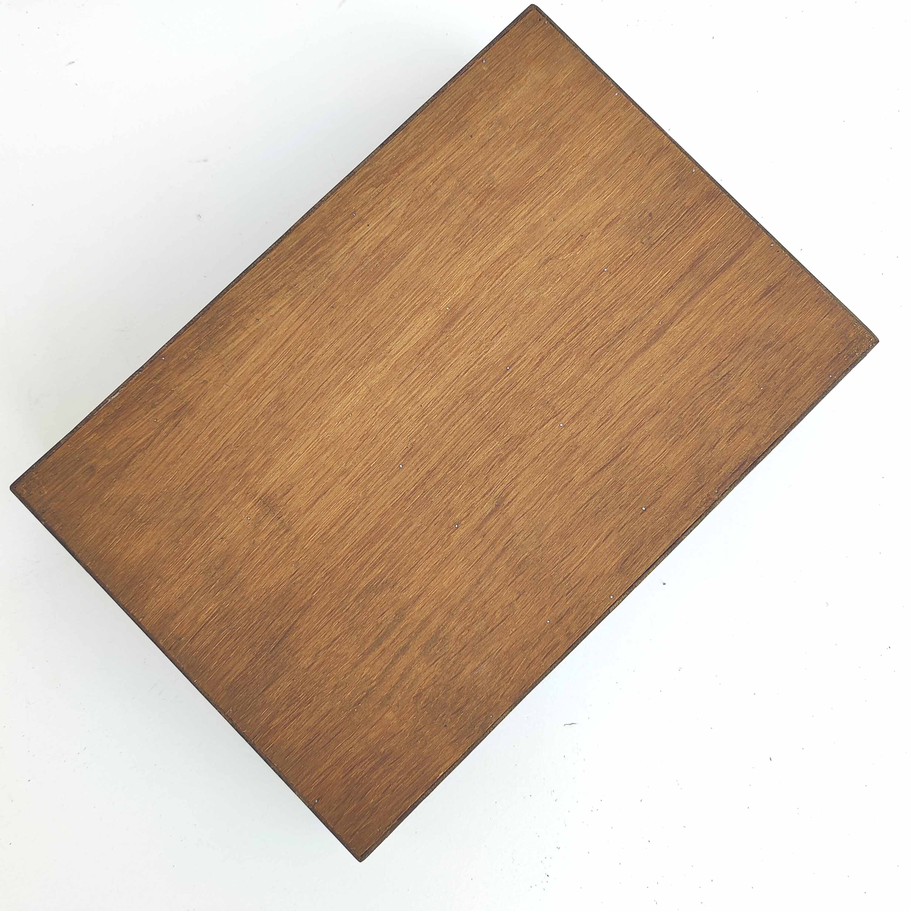 Wooden box locker with sliding lid compartment