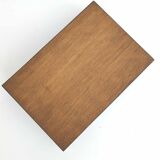 Wooden box locker with sliding lid compartment