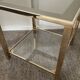 Belgo Chrom coffee table from the 70s in gold-plated brass