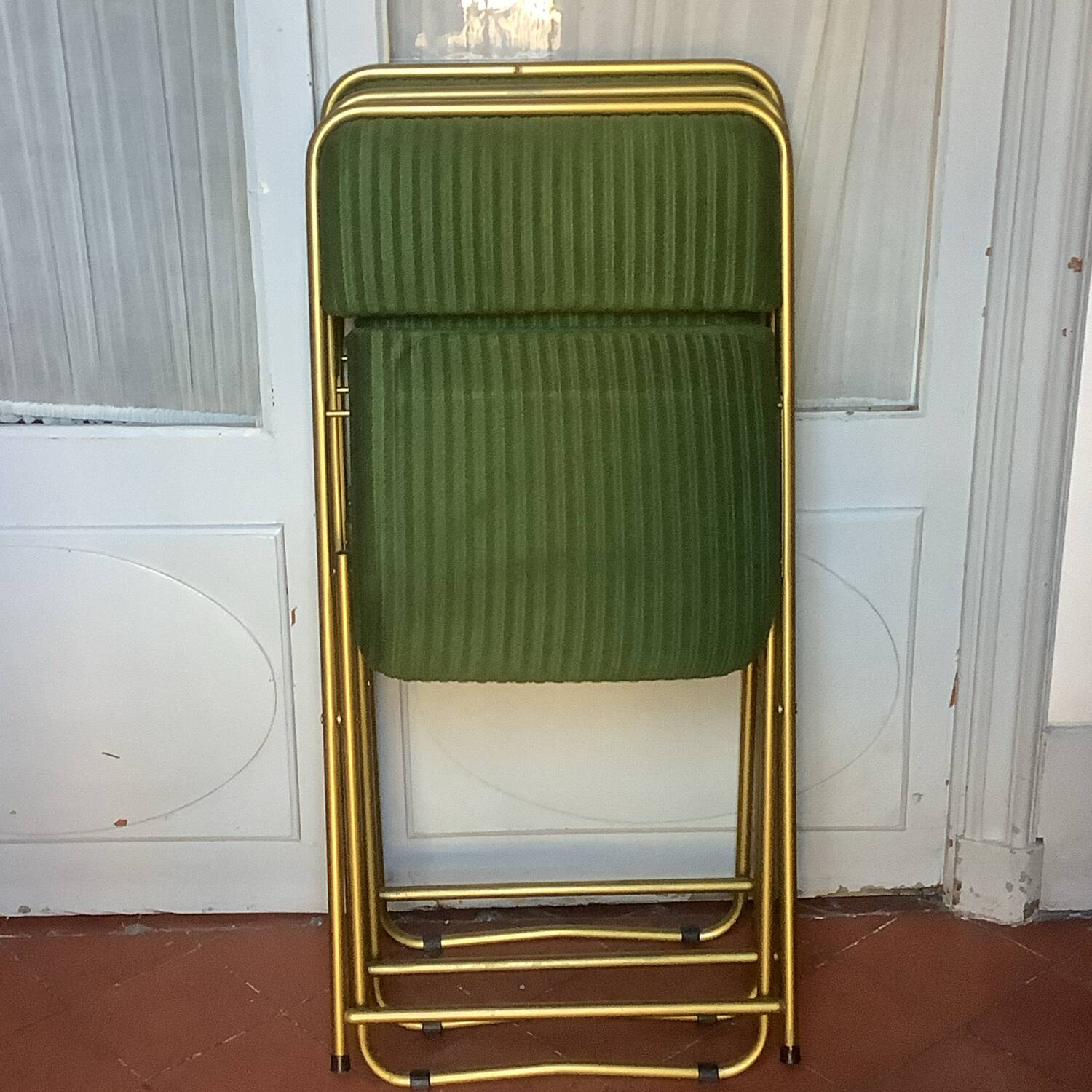 Set of 3 Lafuma 1970 folding chairs