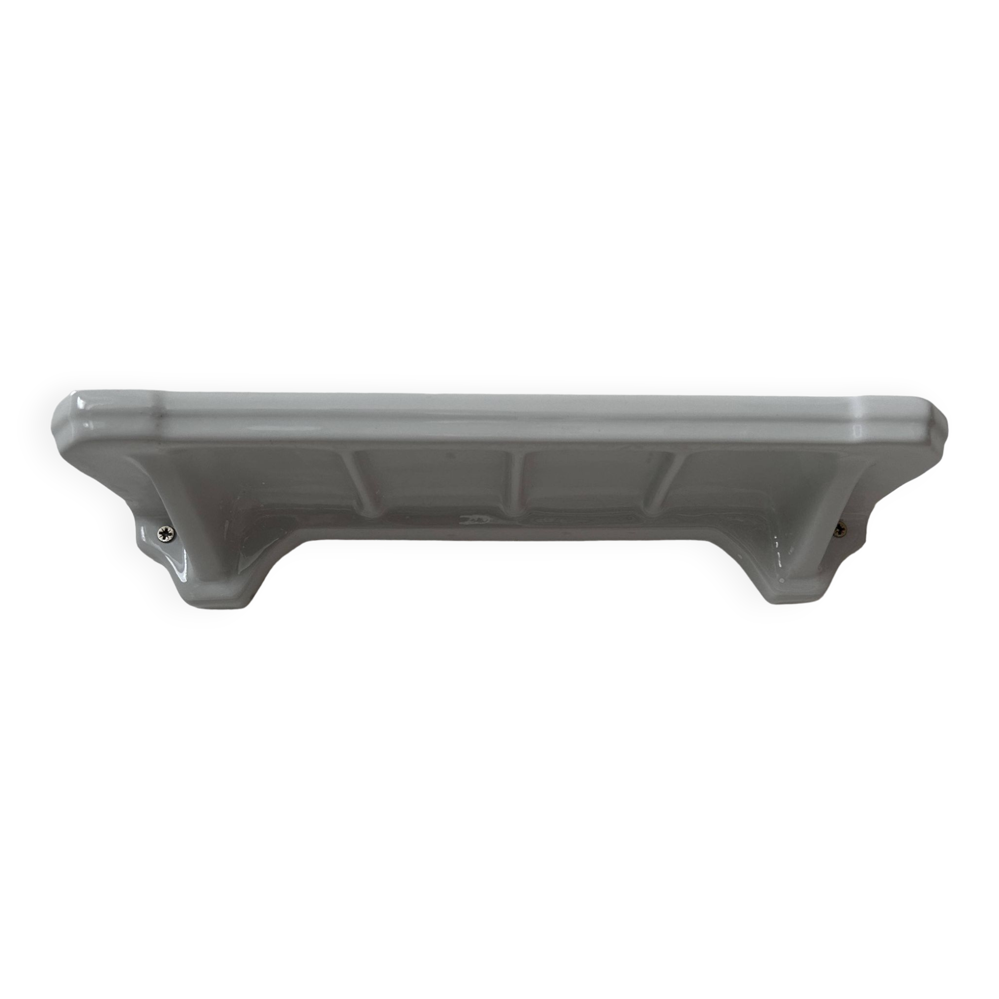 Vintage porcelain shelf, white, France 1930