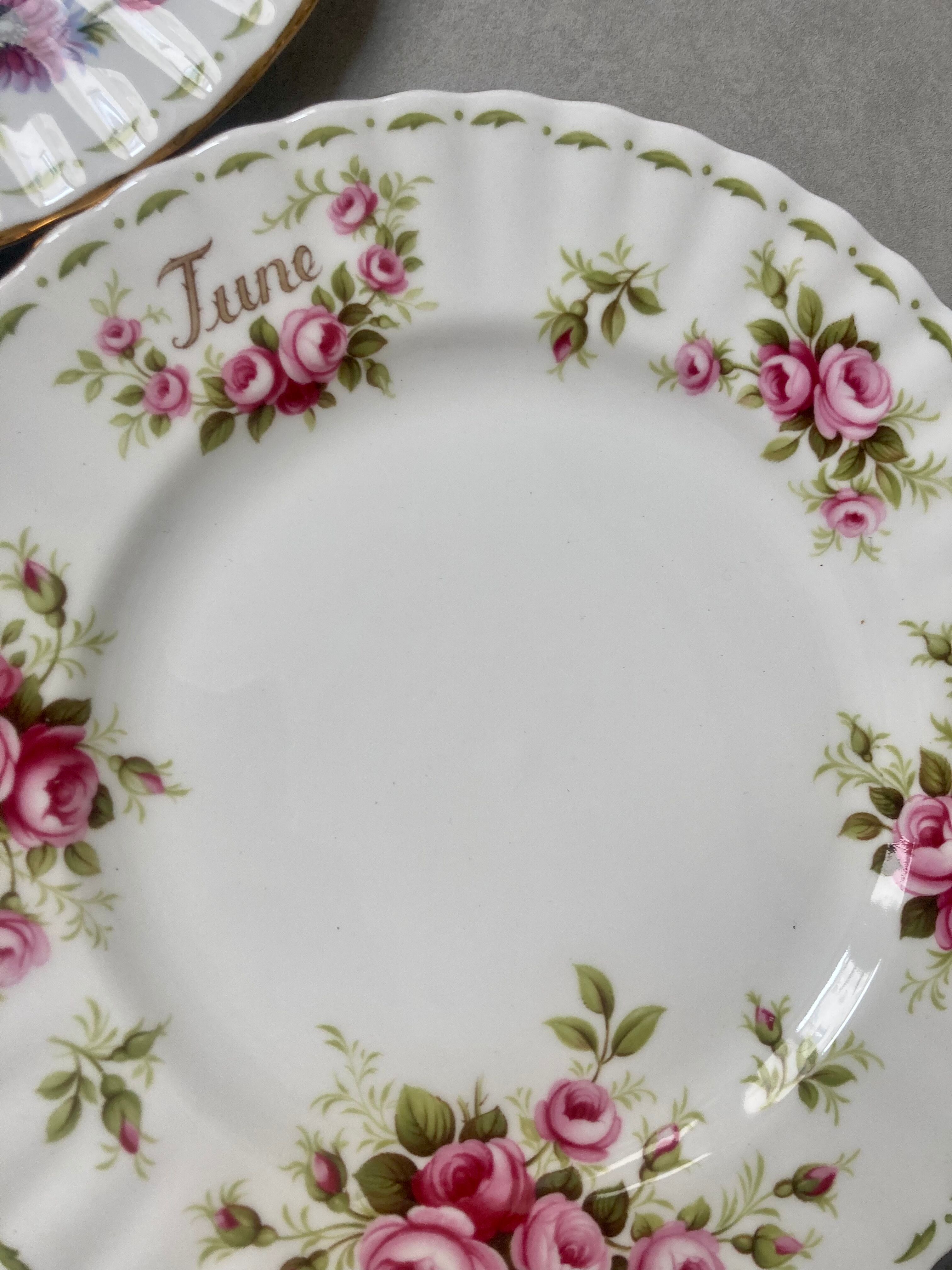 Set de 12 assiettes royal albert « mois de l’année »