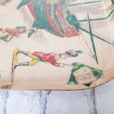 Plateau vintage en fibre de verre, années 50, motif bateaux