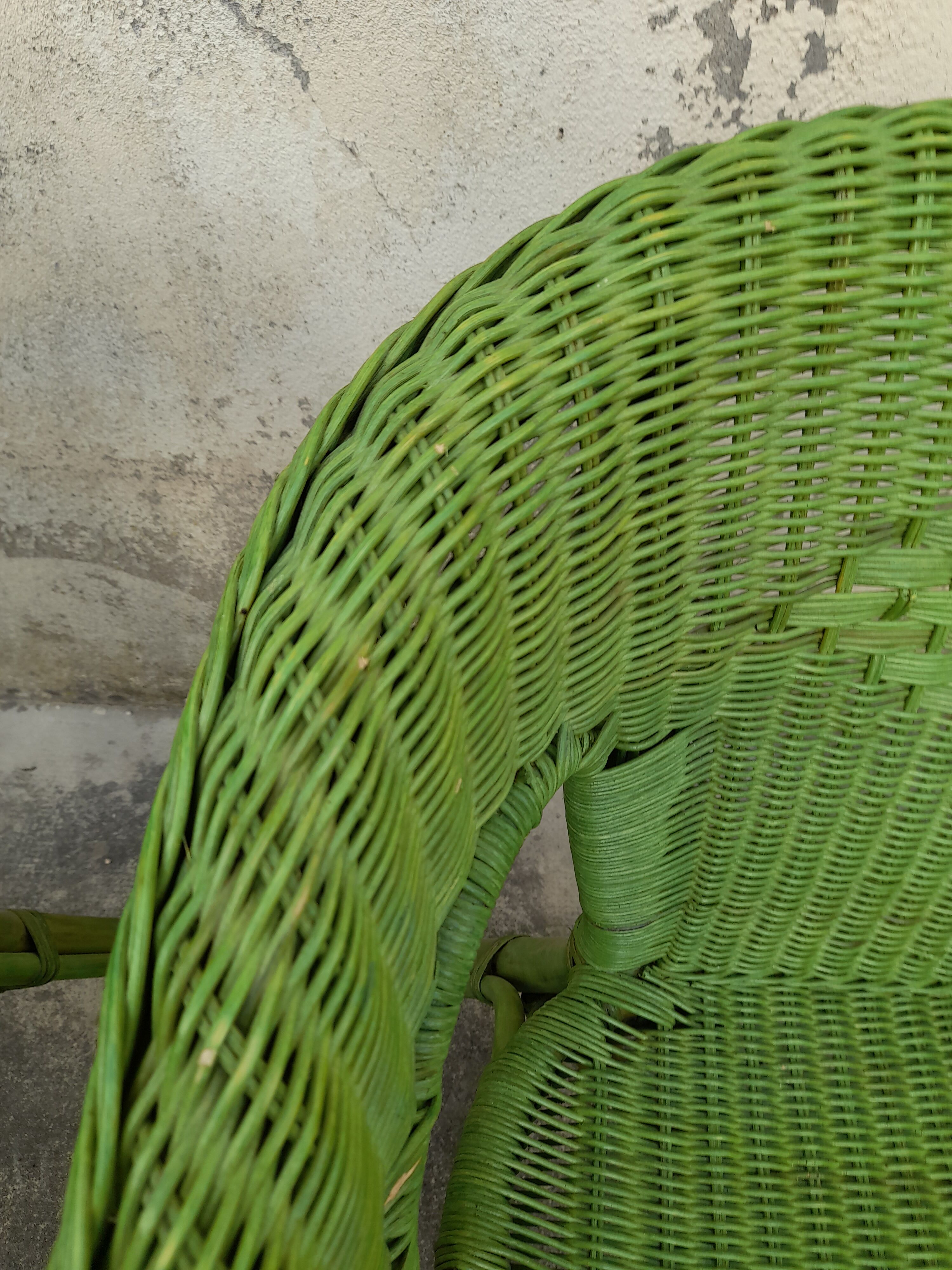 Ensemble de 4 fauteuils en rotin
