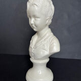 Bust of a young girl in plaster
