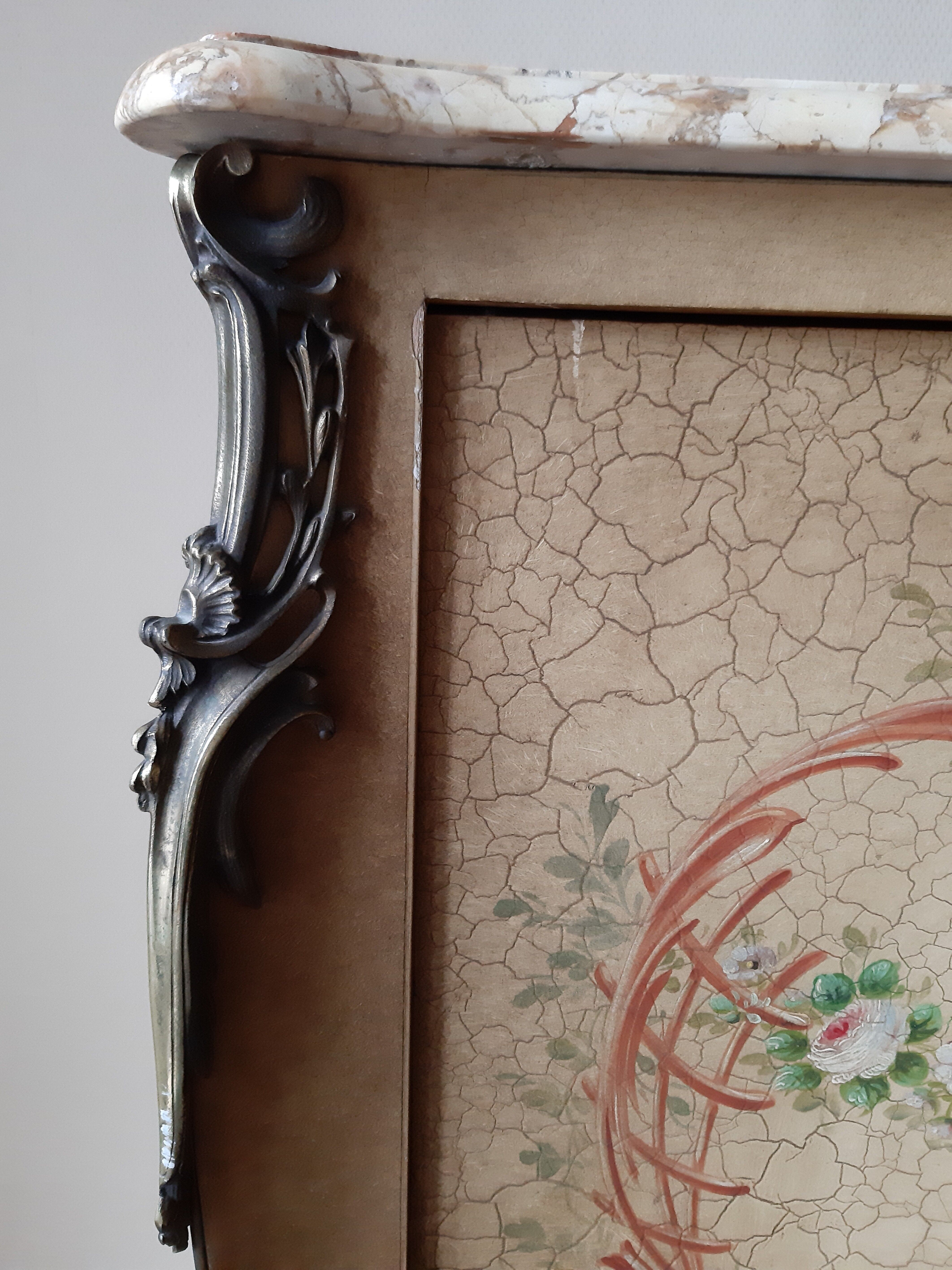 Louis XV-style curved wardrobe, Martin varnished