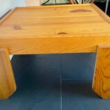 Table basse vintage pin massif