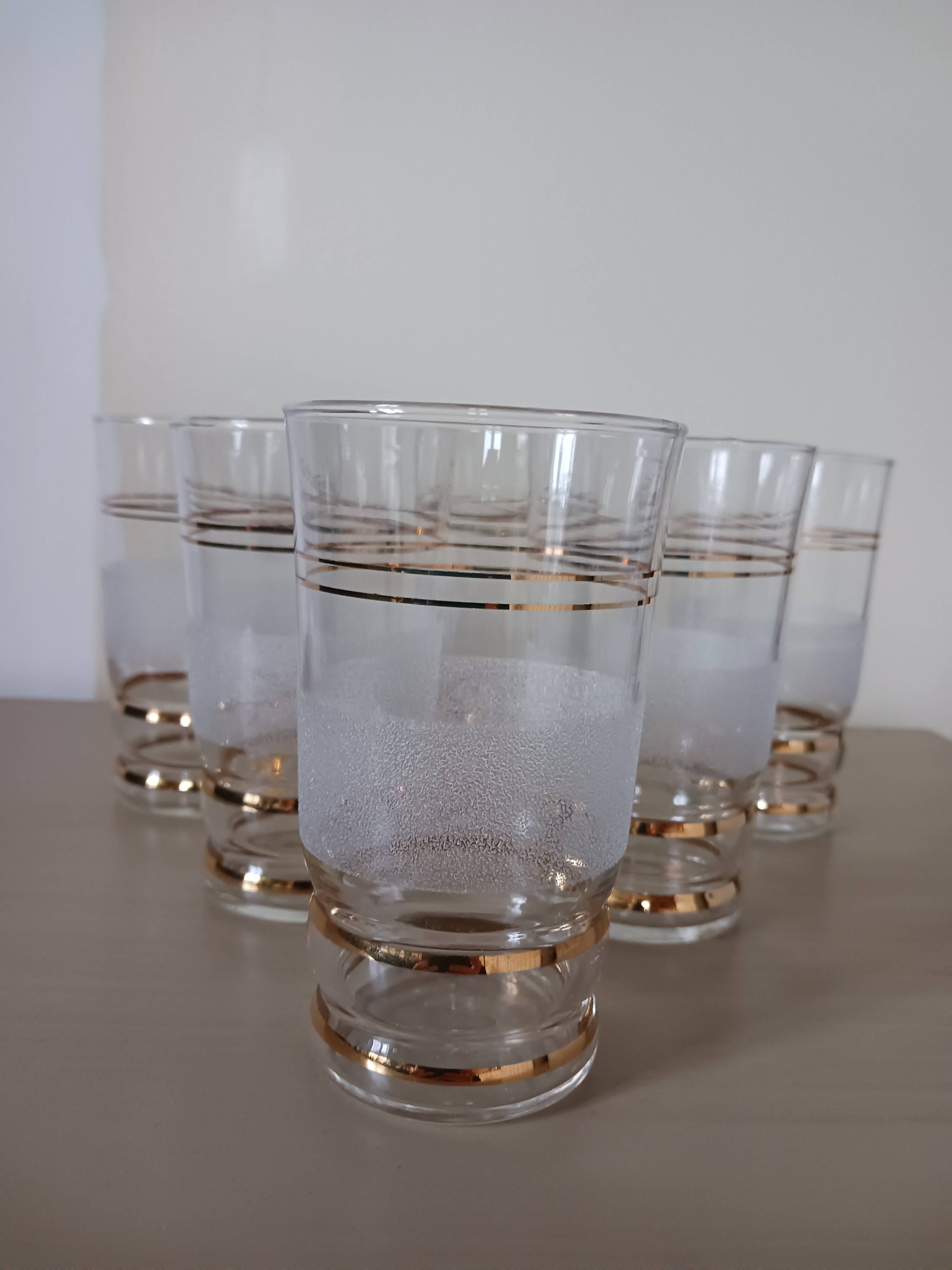 Gold and granite glasses, 1950s