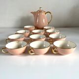 Lot 11 coffee cups + coffee maker + milk jar 60s Villeroy and Boch "Santos"